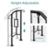 LMRSTOO Black Handrails for Outdoor Steps, Heavy Duty Double Post