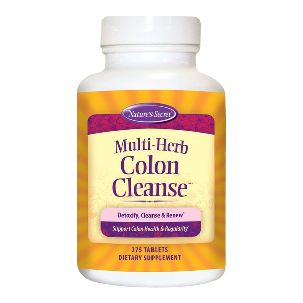 Multi-Herb Colon Cleanse by Nature's Secret | Supports Digestive Health and Regularity, 275 Tablets (Pack of 2)