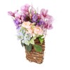 Lavender Basket Wreath for Front Door Artificial Spring Summer Wreath