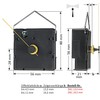 SELVA Radio-Controlled Clock Movement FK German Technology Hand Movement Length