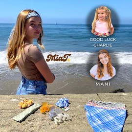 FROG SAC x Mia Talerico 3 Hair Claw Clips for Girls, Frosted Hair Accessories Clip for Women, Swivel Claws for Kids