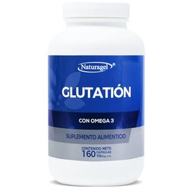 GLUTATION | Naturagel Glutation con Omega 3 | Antioxidante Celular Avanzado | 160 Softgels