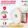 Sanojtape Dichtungsband, E-Profil Weiß, 16 Meter Selbstklebende EPDM-Gummidichtung Ideal Dämmung