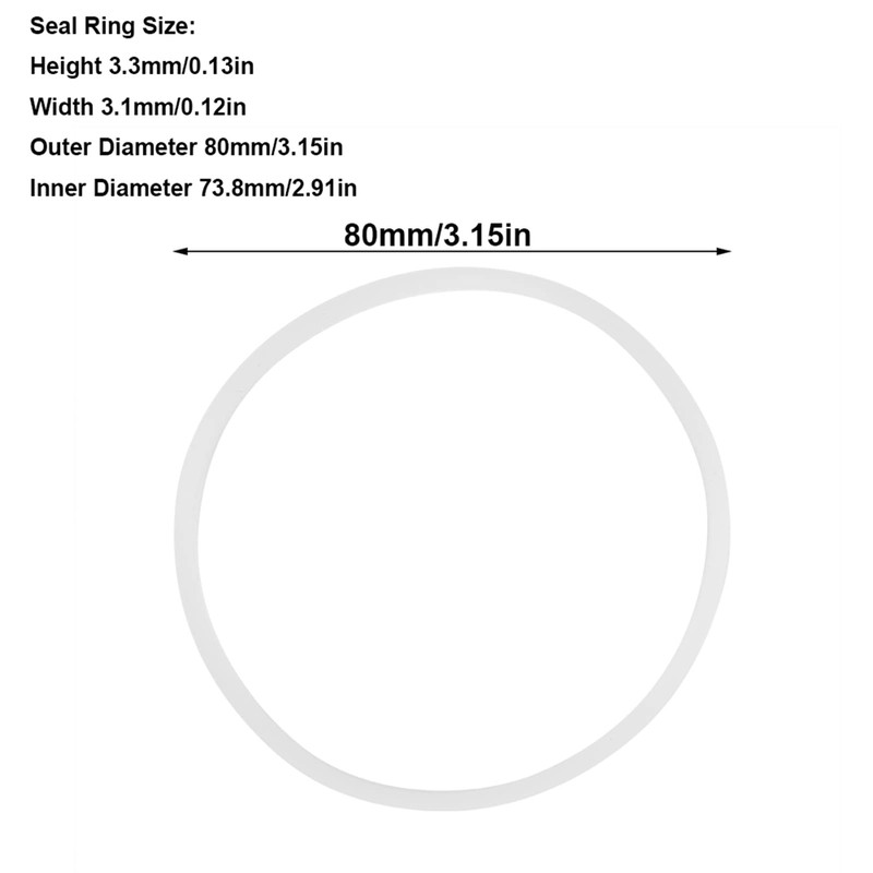 Replacement Rubber Gasket, O Ring Lid Gaskets Blender Gasket Gray
