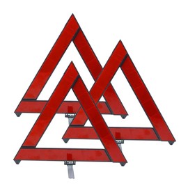 Ciieeo 3pcs Reflective Emergency Triangle Roadside Signs Sturdy Car Safety Warning Reflectors for Roadside Assistance Vehicle Maintenance