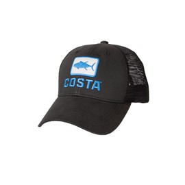 Costa Del Mar Tuna Trucker Hat, Black + Black, One Size