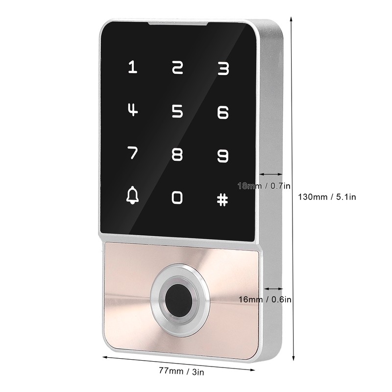 125KHz RFID Access Control Fingerprint Password ID Card Wiegand26 IP66