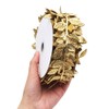 INSPIRELLE 60 Foot Gold Leaf Ribbon Artificial Double-Faced Gold Leaves