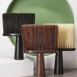 Brown bristle brush, easy to clean, hair salon, soft brush, comfortable to use, hair salon / 브라운 털이개 세척 용이 미용실 부드러운 브러쉬 편안한 사용 미용실