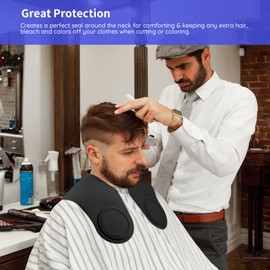 Segbeauty Hair Cutting Collar, Hair Salon Collar Hair Cutting Pad Professional Barber Hair Cutting Neck Collar for Hairdressing, Stylist Hair Collar for Haircut Hair Dye Protective Clothes Black