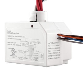ENERLITES Ceiling Sensor Low Voltage Power Pack for Low Voltage Sensor and Package, Self Contained Power Supply Relay System 120~277V AC to 24V DC, MPP-24, New Model, White