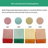 MORESUPERHARD 4Pcs Diamond Hand Polishing Pads Sanding Block，Foam Backing for