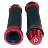 MotorToGo Red CNC Aluminum 7/8" 22mm Handlebar Bar Gel Rubber