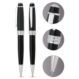 Cross Bailey Ballpoint Pen with Twist Mechanism - Black Ink - Line Width M - Lacquer Black
