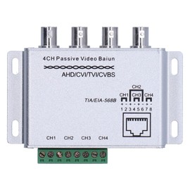 4CH AHD CVI TVI CVBS Passive Video Twisted Pair Transceiver 720P 1080P HD BNC RJ45 UTP Converter to Balanced Signal Balun