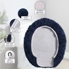 Microfiber Elongated Toilet Seat Cover 19.5"x 15" Machine Washable