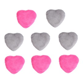 Baluue 16pcs Heart Shape Loose Powder Puff Fluffy Skin-friendly Makeup Tool for Gentle Application for Girls Washable Cosmetic Sponges Grey
