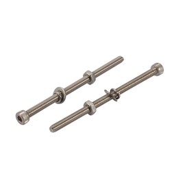 Sourcingmap 10pcs M4x70mm 304 Stainless Steel Knurled Hex Socket Head Bolts Nuts w Washers
