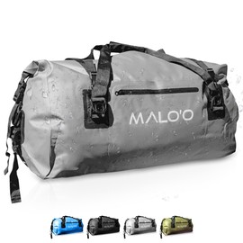 Malo'o Waterproof Dry Bag Duffel 40L/60L/100L, Roll Top Duffel Keeps Gear Dry for Kayaking, Rafting, Boating, Swimming, Camping, Hiking, Beach, Fishing - Internal & External Pockets and Molle Loops