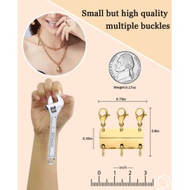 Kcctoo Necklace Layering Clasp Jewelry Separators Gold and Silver Magnetic Multiple Necklace Clasp for Women Layered Look