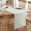 SITUMEIZI Beige Macrame Table Runner Boho with Tassels Cream Farmhouse