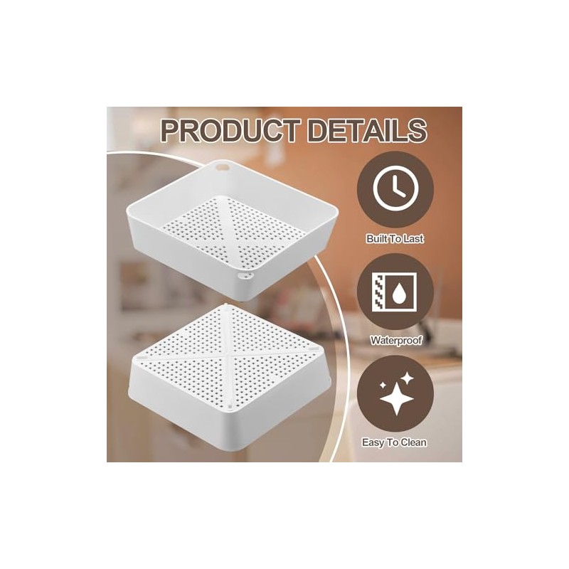 Tuanse 2 Pcs 8.5 x 8.5 x 2.5 Inch Floor