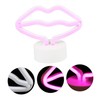 Yardenfun Acrylic Lip Shape LED Neon Night Lamp Dual Use