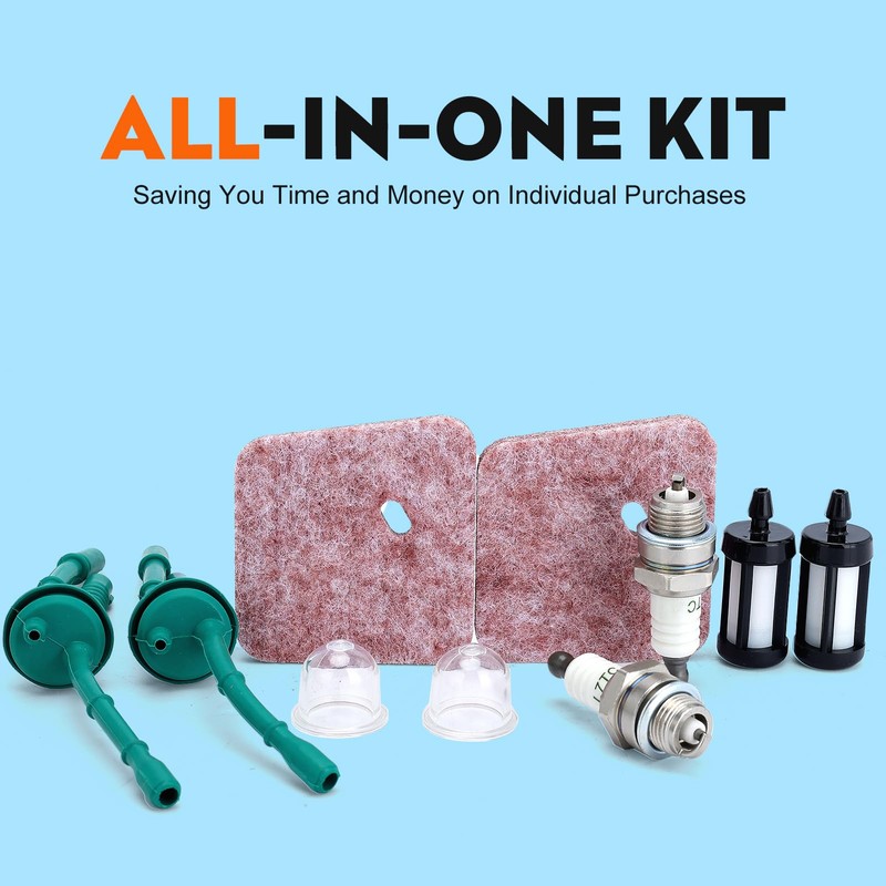 Hipa FS55R Air Filter Fuel Line Primer Bulb Tune Up