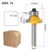 Baorder 4 Pieces 6 mm Shank Round Over Milling Cutter