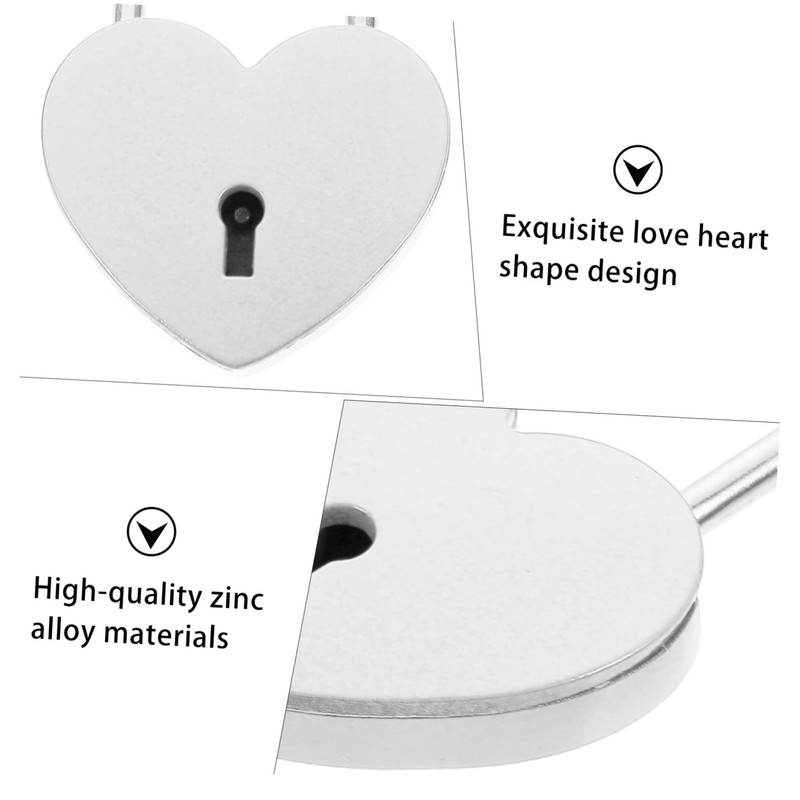 Outanaya Travel Locks Wishing Well Lock Rustproof Mini Heart Padlock