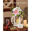 Memorial Lantern with Flower, Sympathy Gift for Loss of Daughter,