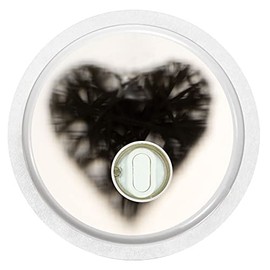 2X Heart Shadow - Sticker Skin for Freestyle Libre 3 Sensor