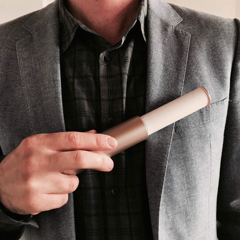 Flint 33mm Gold Plastic Lint Roller