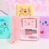 4 Pcs Dual Purpose Book Pencil Sharpener Eraser, Cute Cartoon