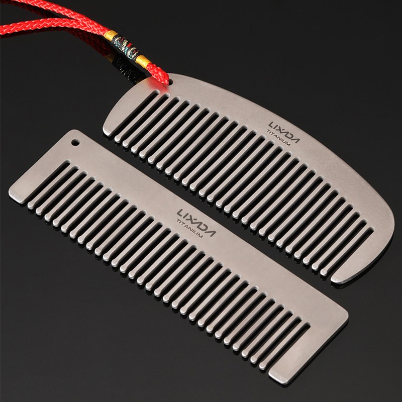 Lixada Titanium Comb Anti-Static Hair Beared Comb Pocket Comb