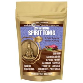 Medicinal Foods Lotus Centered Spirit Tonic, Meditation and Sleep, Pure Chinese Herbal Powder, Vegan, Non-GMO, Sugar Free, Gluten Free, Mix in Smoothies and Teas, Daily Superfoods Powder