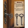 Skeleton Keys, 4-Pack KY-2AB KY-3AB Skeleton Key Replacement for Antique