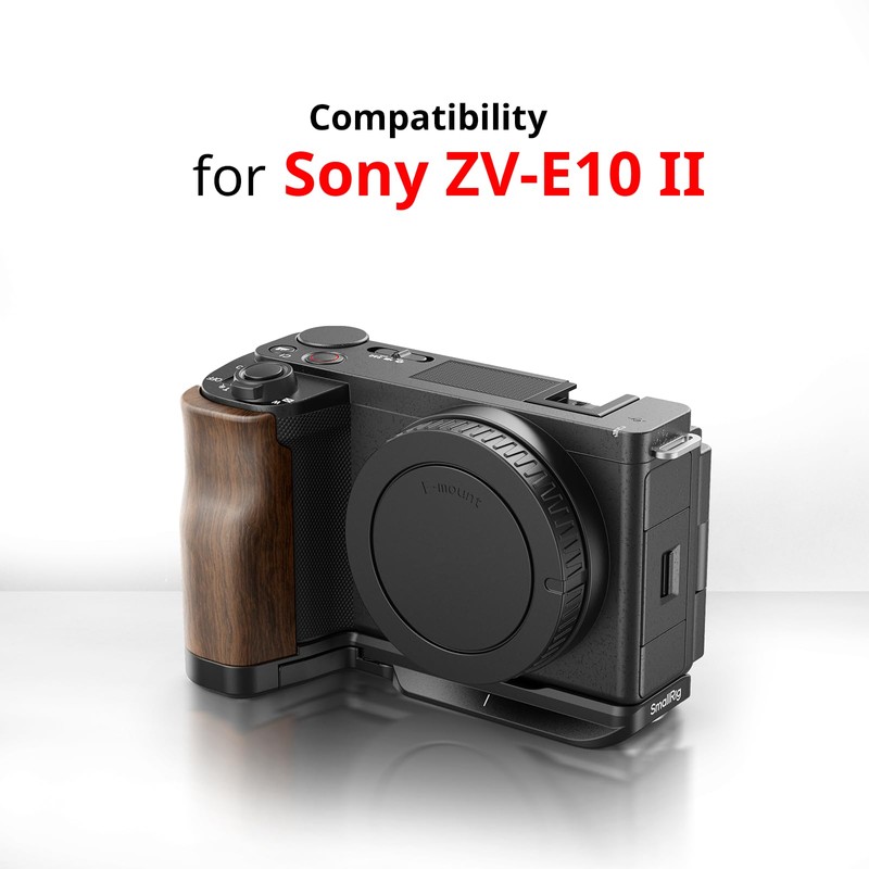SmallRig 4864 Wood L-Handle for Sony ZV-E10 II
