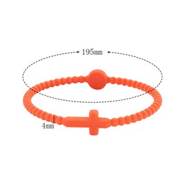 NEWITIN 15 Pieces Cross Bracelets for Women Silicone Cross Bracelet Family Friend Couple Jewelry Friendship Gift for Women Men (M)
