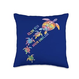 Hilton Head South Carolina Sea Turtle Lover Beach HH Throw Pillow