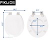 Wood Toilet Seat, Slow Close, High Gloss Finish, Premium Moulded