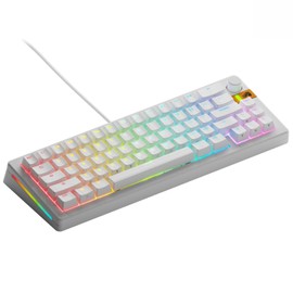 Glorious Gaming - GMMK 3 Rapid Trigger Keyboard, Hall Effect, 8K Polling Rate, MX Mechanical & Magnetic Switches, Hotswappable 65% Keyboard, Modular Gasket System, Doubleshot PBT keycaps (White)