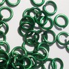 Green Anodized Aluminum Jump Rings 100 3/8 16g Saw Cut
