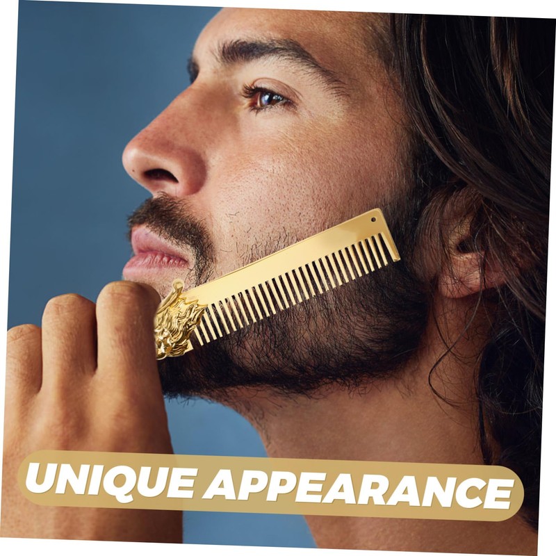 TOVINANNA Beard Mustache Styling Tool Small Metal Combs for Men