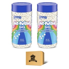 Vanilla Marshmallow Puffed Bundle. Includes Two 3 Oz each of Vanilla Flavored Marshmallow Bits. For Hot Cocoa Toppings, Cookies, Ice Cream Toppings, and More! Comes with a Good For My Home Box!