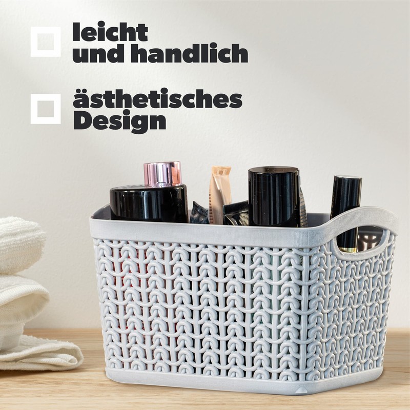 KADAX Plastic Storage Basket Storage Box Basket for Storage Bathroom