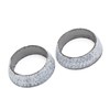 Partuto 2 Pcs Universal Exhaust Donut Gasket - Graite Gray