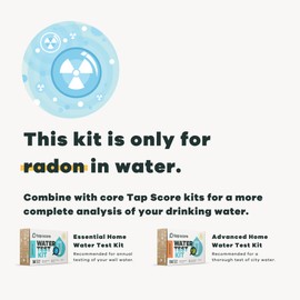 Tap Score Radon in Water Test Kit | Well or City | Full Report | EPA Certified Drinking Water Labs | #1 Best Home Water Test 2021-24 NYT Wirecutter | 100% Unbiased