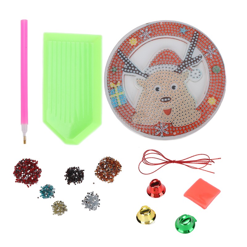 Rhinestone Painting Christmas Cute Elk Pendant DIY Relaxing Ornaments for
