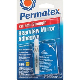 Permatex 81840 Extreme Rearview Mirror Profressional Strength Adhesive Kit , White